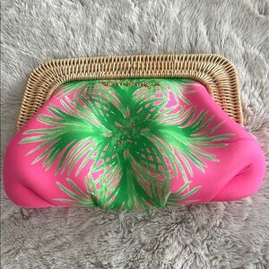 Pink and Green Clutch Bag